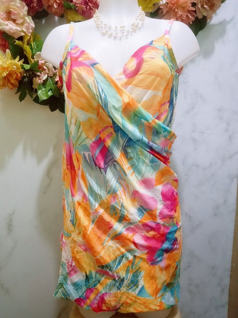 Wrap around cover up dress on Carousell