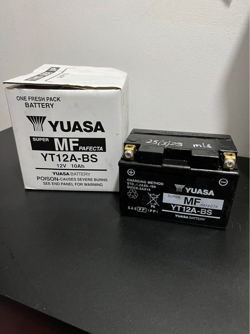 Yuasa YT12A-BS Battery, Motorcycles, Motorcycle Accessories on Carousell