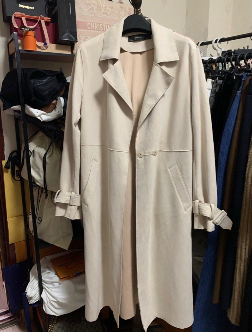 Light beige hot sale long coat