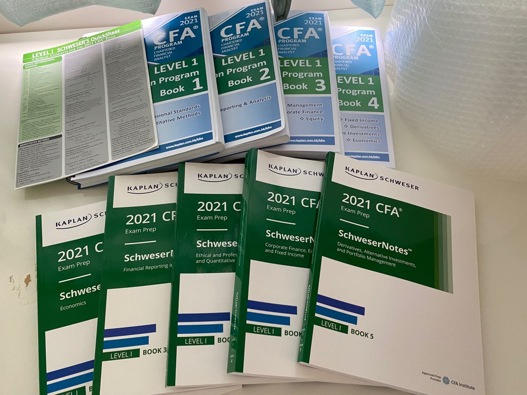 2021 cfa level 1 kaplan class course notes and schweser notes 