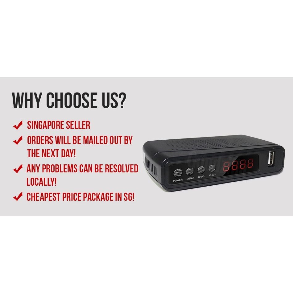 2023 DVBT2 Digital TV Box Singapore Receiver KNT2302, TV & Home