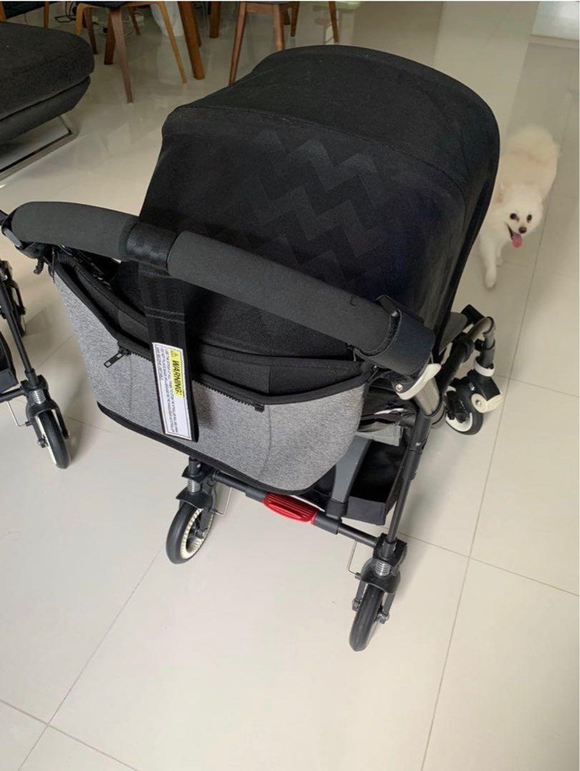 2 * Stroller (Category: Strollers) located in Singapore. Submitted by ckseah (Listing ID 1249907849, Image 3). Description: 2 Bugaboo Bee3 strollers. Hardly use hence still very new. Picture of wheels proves the usage of the strollers. Comes with 1) Upgraded Black Sun Canopy 2) Black Seat Fabric Purchase of 1 @ $250 Purchase of 2 @ $450.