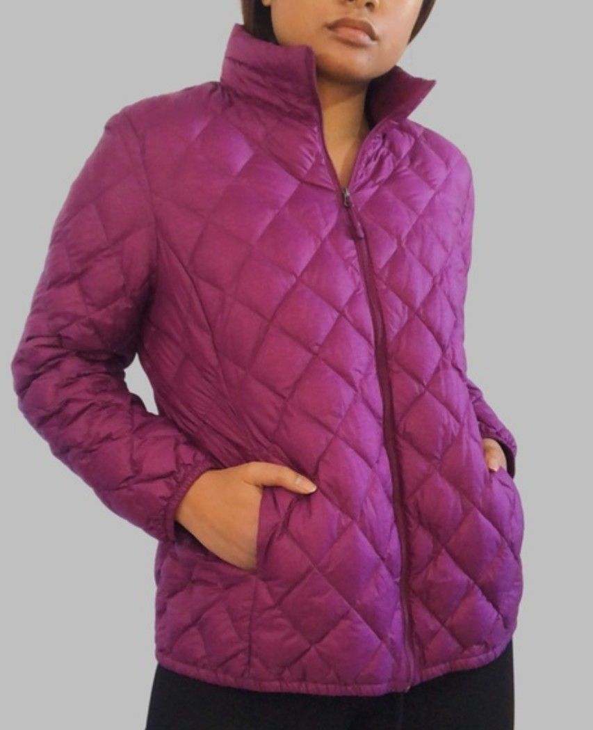 32 Degrees Light Down Jacker Quilted Fullzip Rose Pink Size Small