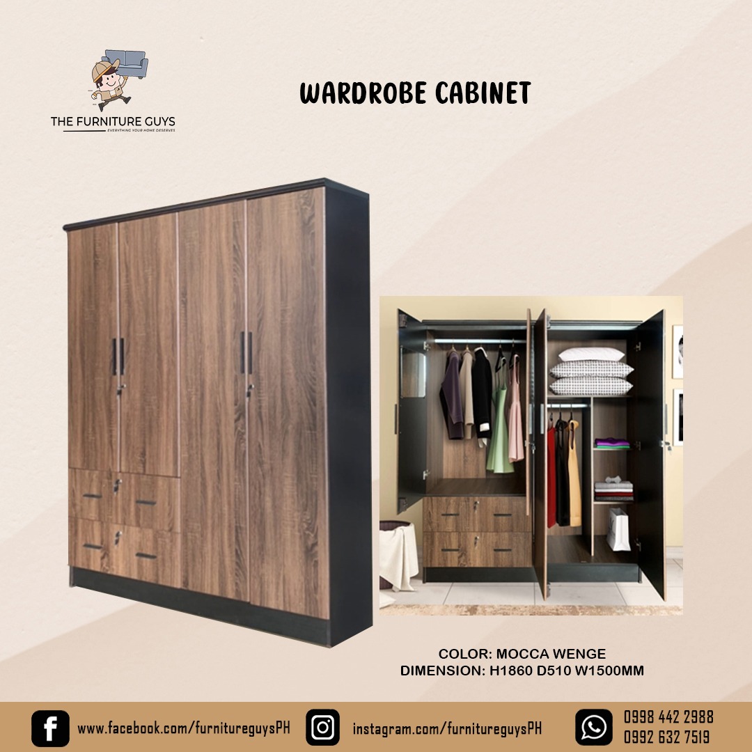 4DOOR WARDROBE Furniture & Home Living, Furniture, Shelves