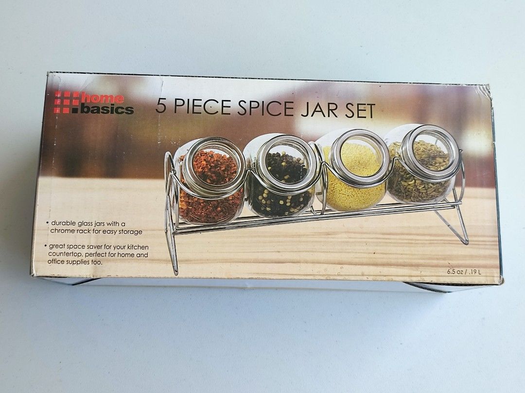 5 piece spice jar set on Carousell