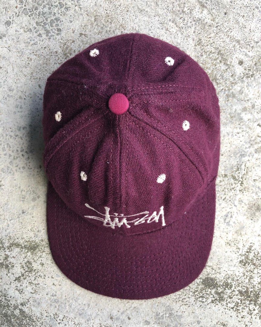 90s old STUSSY vintage full cap made in usa, Men's Fashion