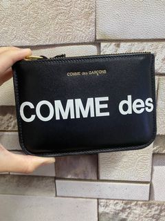 日本限定代購 cdg logo comme des garçons wallet coins bag  black 黑銀包64205751114755110