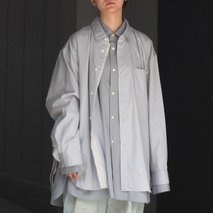 日本品牌Stein Oversized Layered Shirt 恤衫, 男裝, 上身及套裝, 西裝