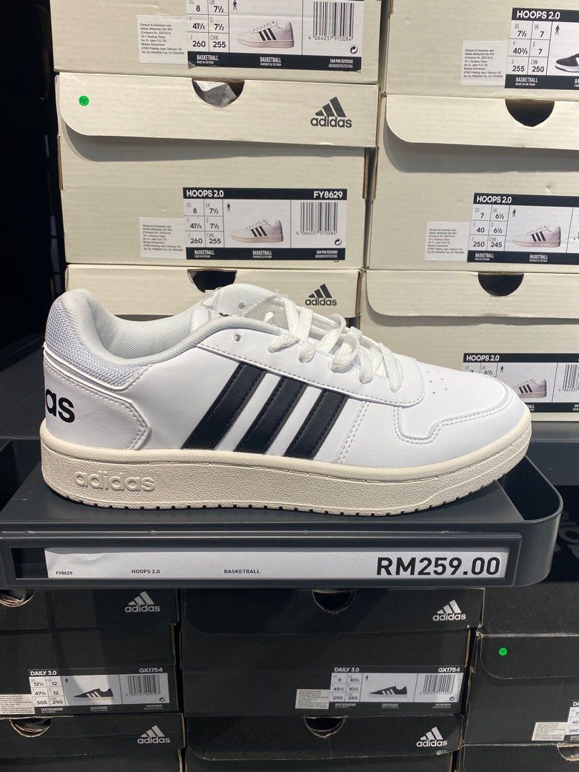 Adidas Hoops 2.0 Men s Fashion Footwear Sneakers on Carousell