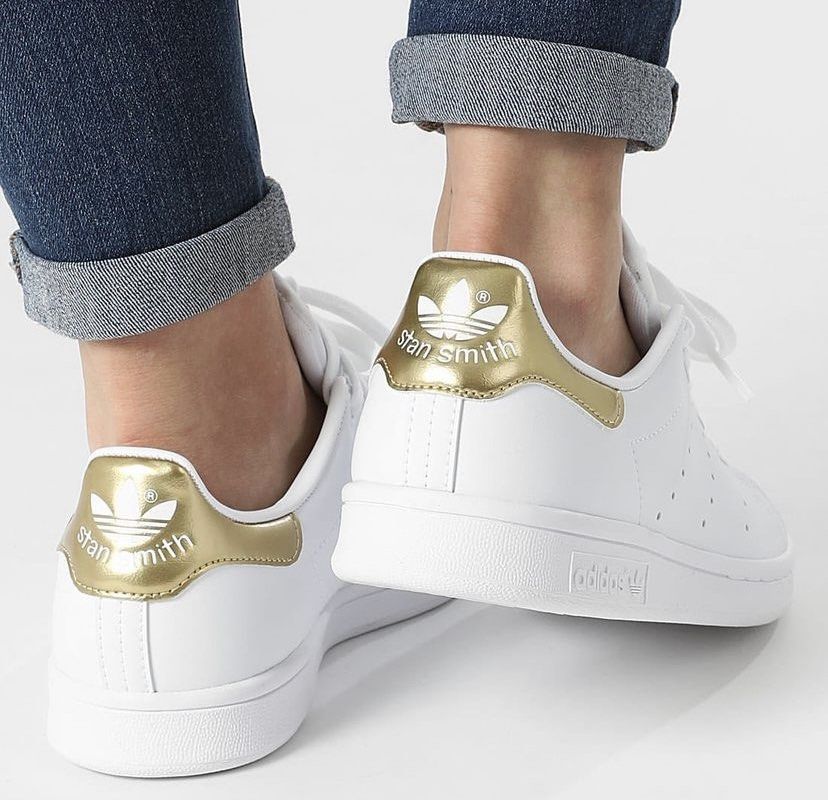 Adidas stan smith gold metallic women's sales