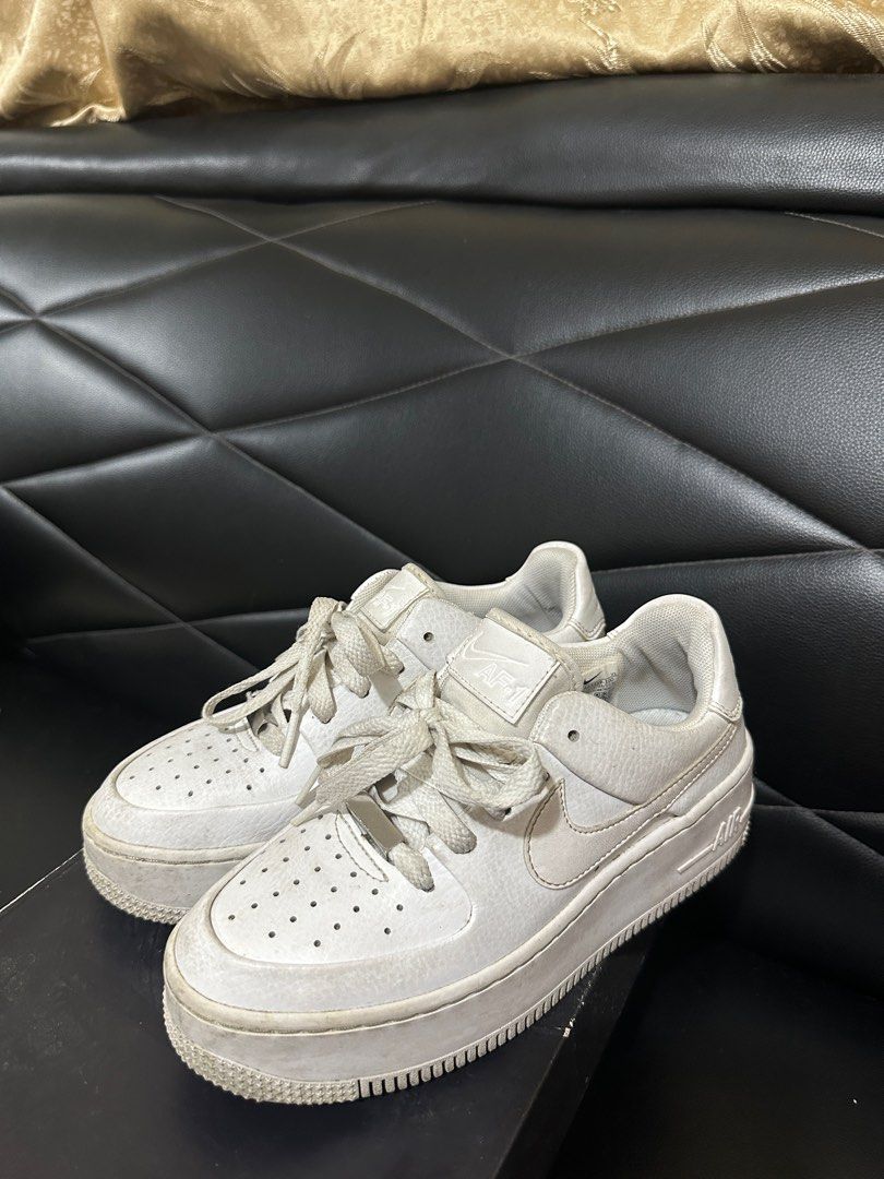Air force 1 sage low hot sale white size 5