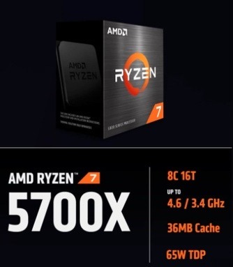 AMD Ryzen 7 5700X with 16GB DDR4 Bundle, Computers & Tech, Parts