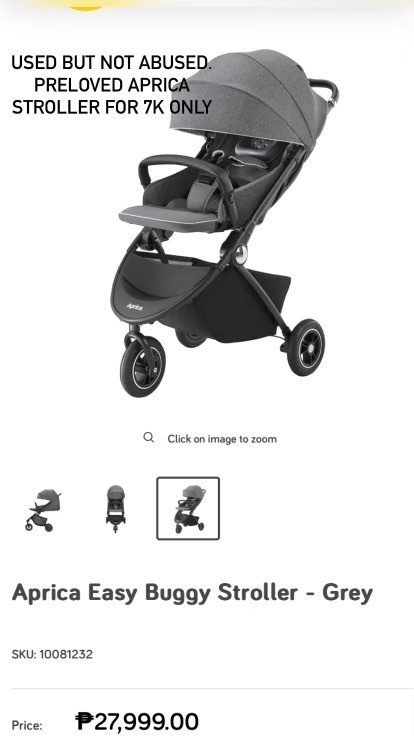 Aprica Easy Buggy Stroller color gray