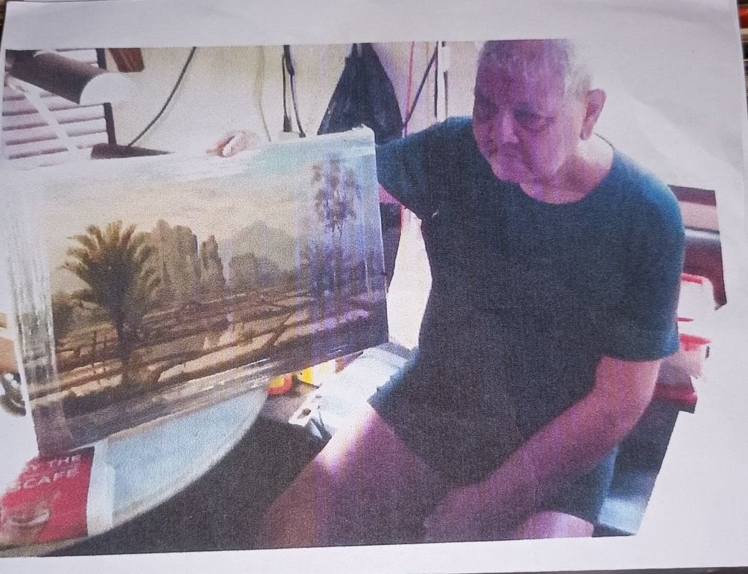 Artwork khalil Ibrahim Oil on Canvas 1955 -56, Hobbies & Toys ...