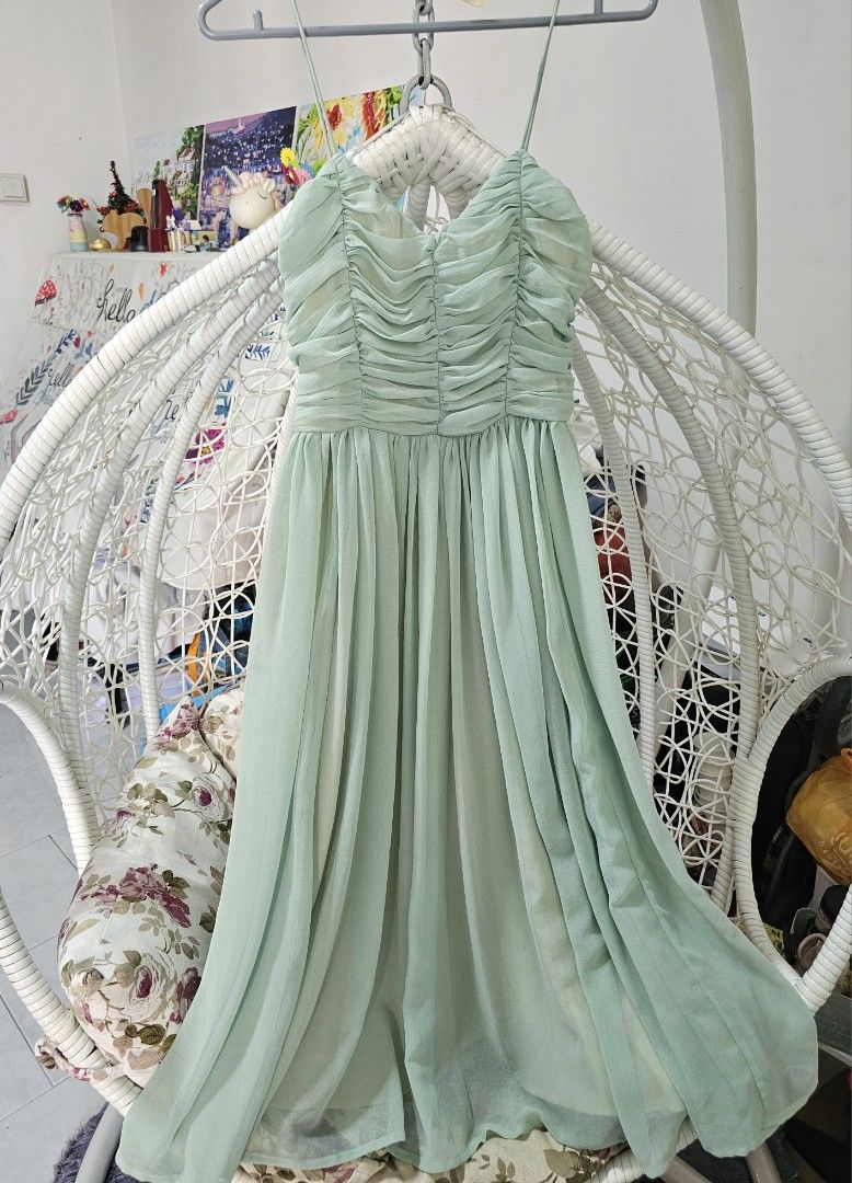 princess polly baby blue dress Asos sage midi dress