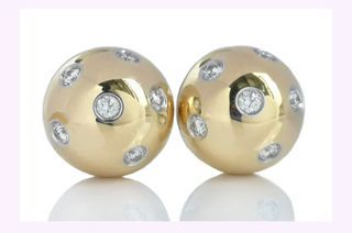 Authentic Tiffany & Co Etoile Diamond Ball Earrings