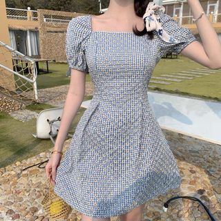 Baby blue mini dress (S size)