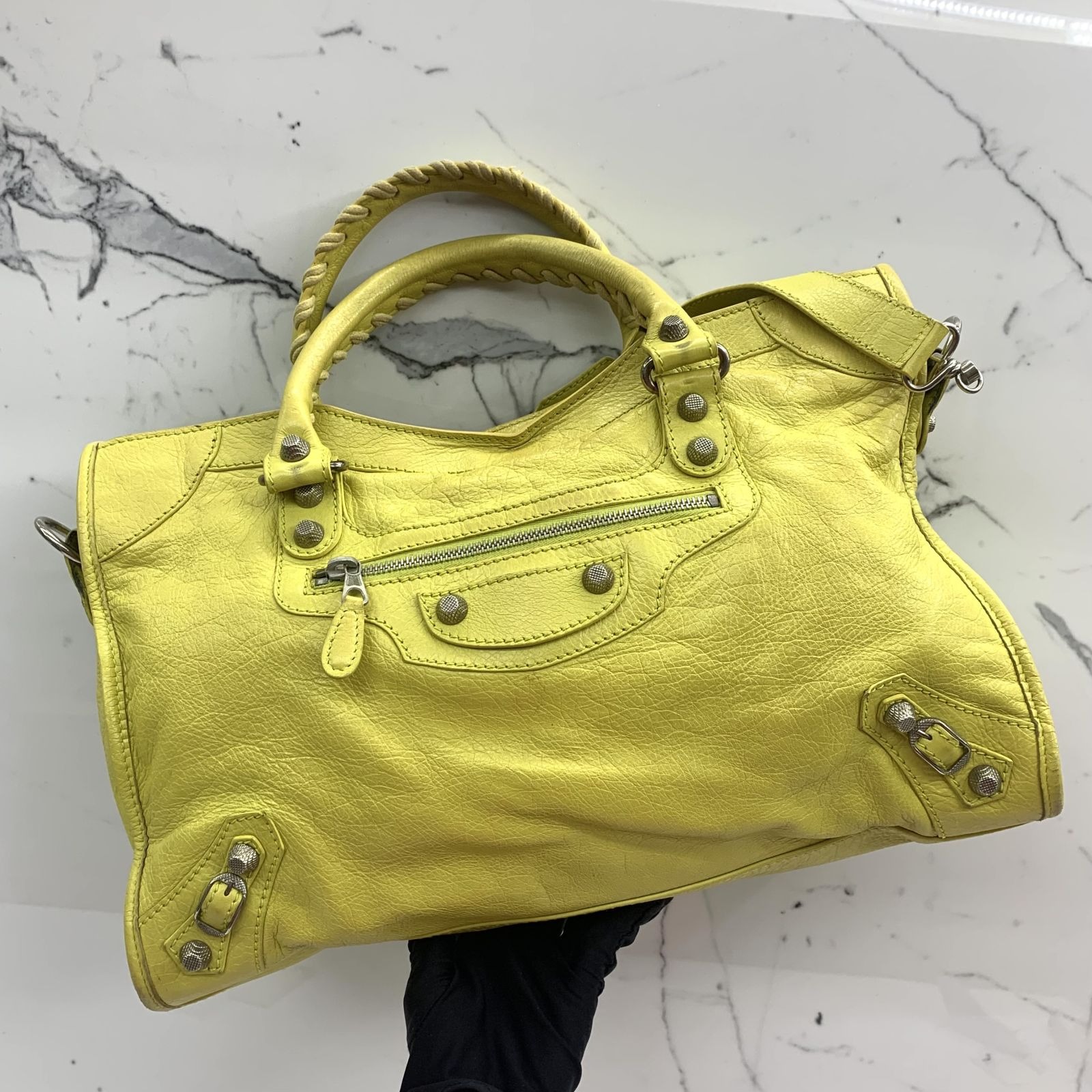 Balenciaga city clearance bag yellow