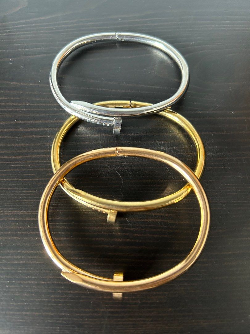 Gold silver rose gold bangles outlet
