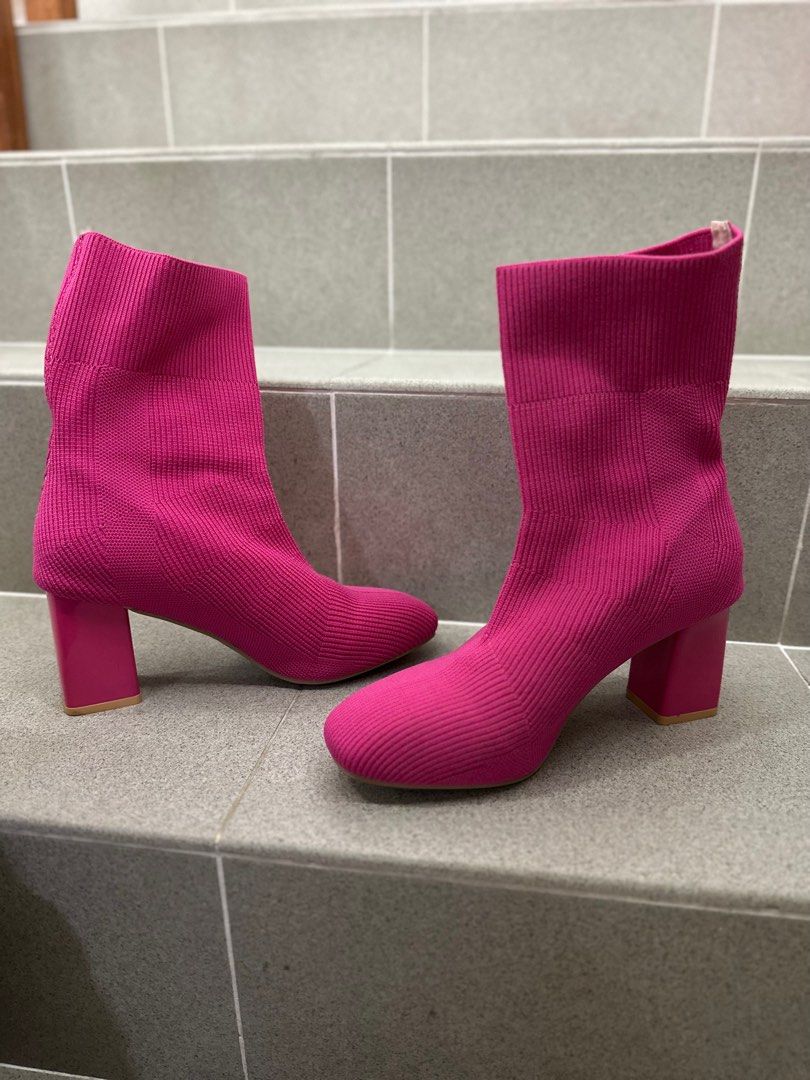 Barbie Hot Pink Boots Women s Fashion Footwear Boots on Carousell