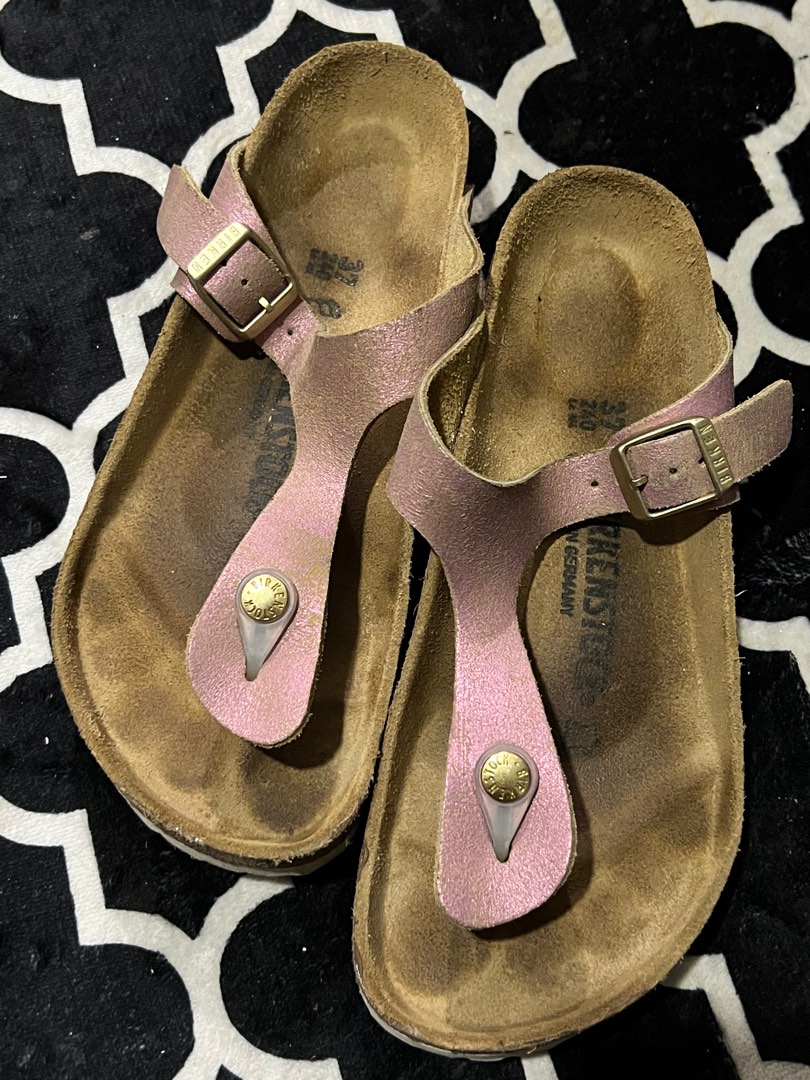 Birkenstock metallic pink size 37 Women s Fashion Footwear