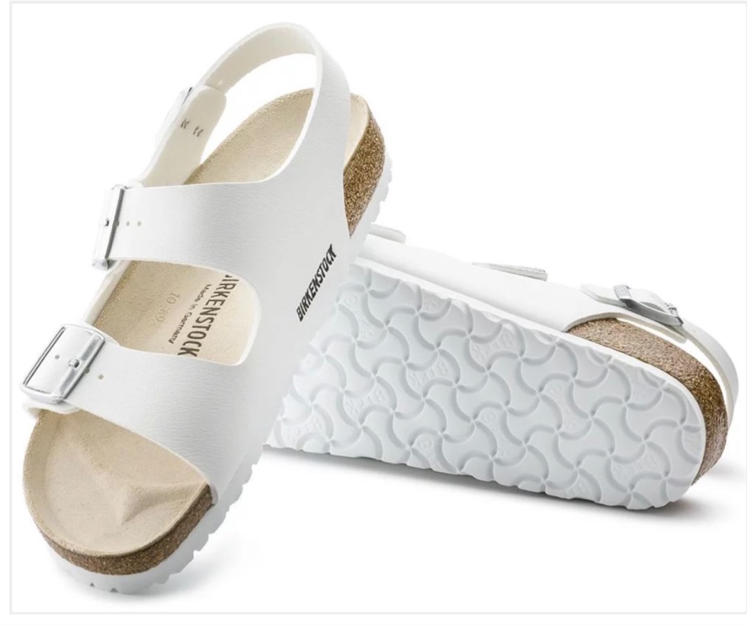 Birkenstock Unisex Milano BF Regular Fit Sandals White Men s