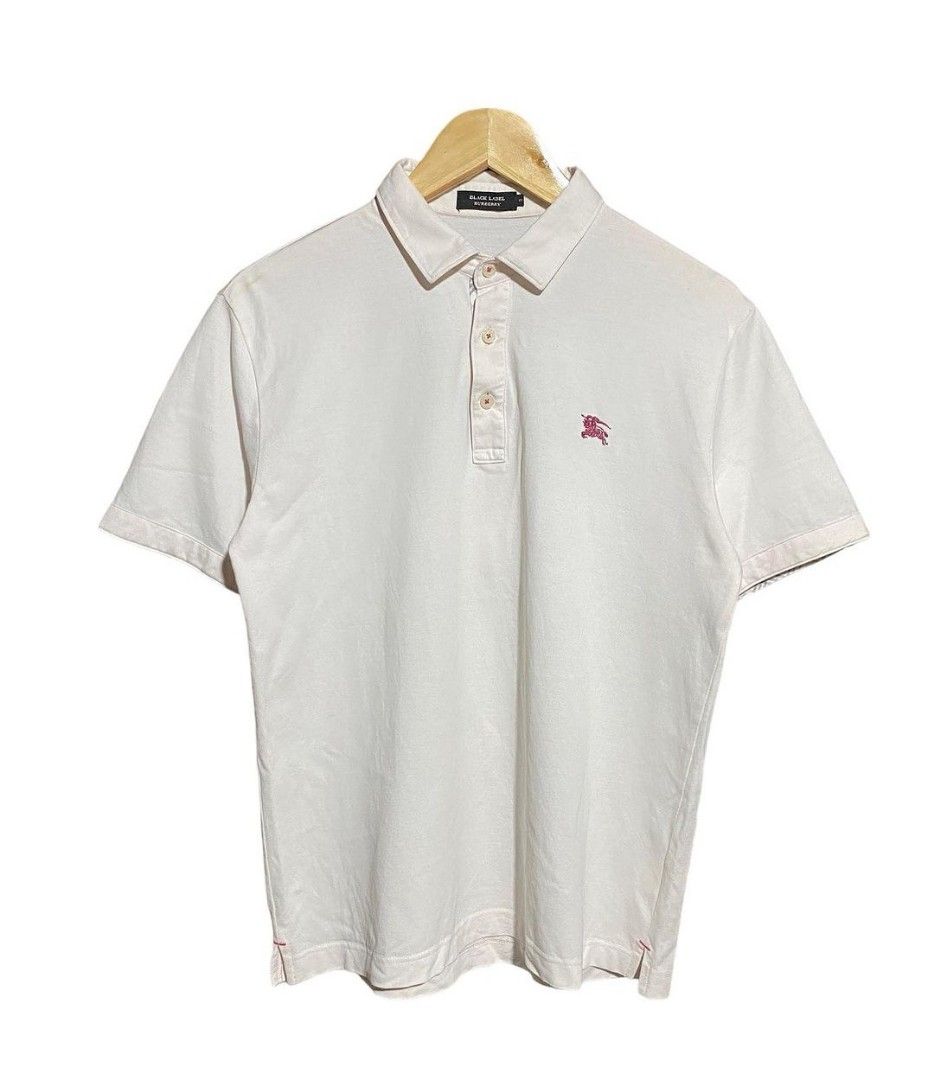 Burberry white t shirt red logo Sale