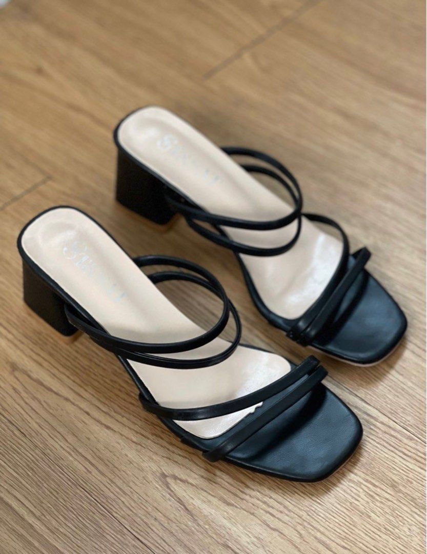 Black block heels size 6 shop