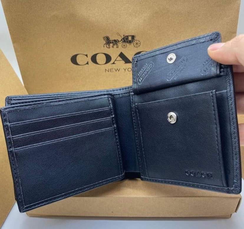 Mens blue clearance coach wallet