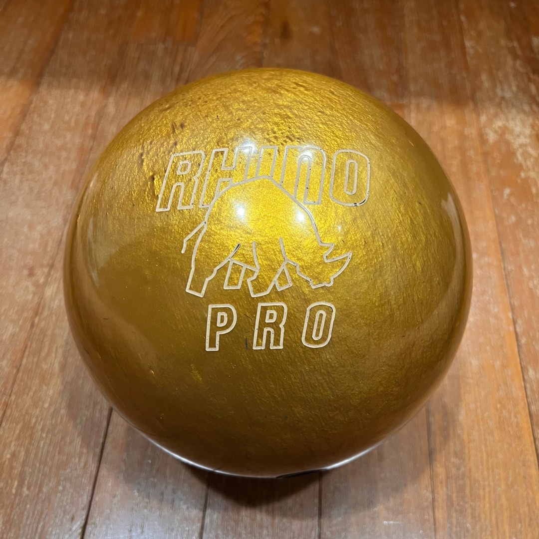 Brunswick Vintage Gold Rhino Pro Bowling Ball 14lbs 10 oz