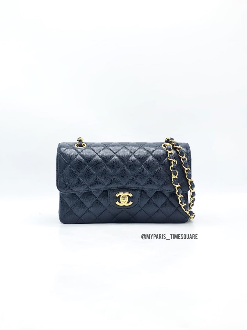 Chanel Classic Black Caviar 2 Set Pouch Long Wallet - LAR Vintage