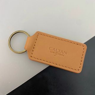 CALTAN 真皮長方形鑰匙圈—經典原色