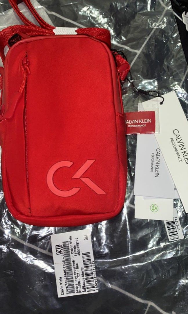 Calvin Klein, Bags, Calvin Klein Nwt Cherry Red Logo Crossbody