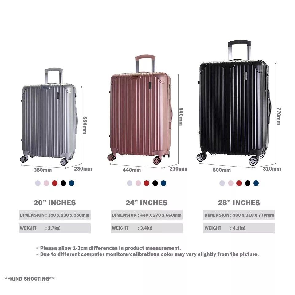 28 inch trolley bag dimensions hotsell
