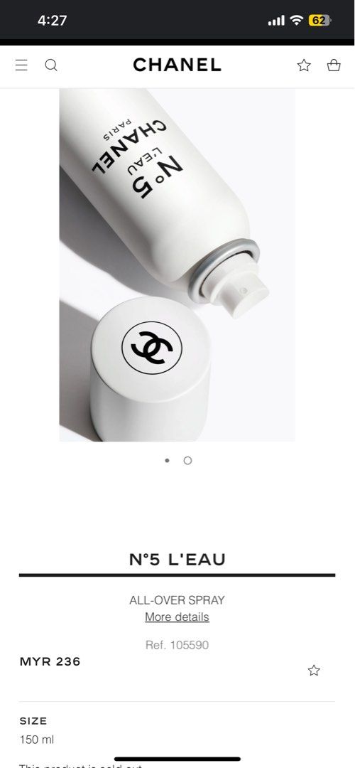Chanel all over online spray review