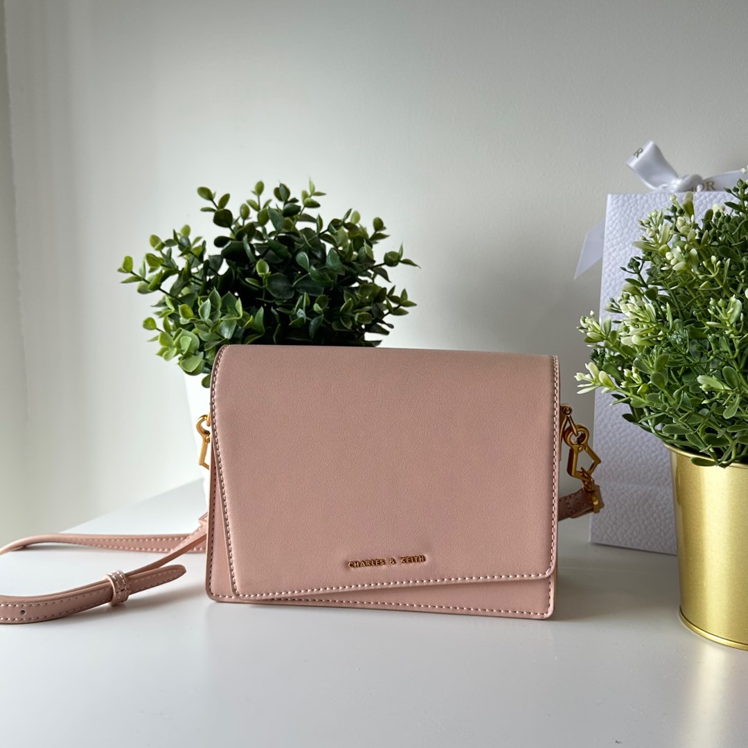 Charles Keith Pink Shoulder Bag Women s Fashion Bags Wallets Shoulder Bags on Carousell