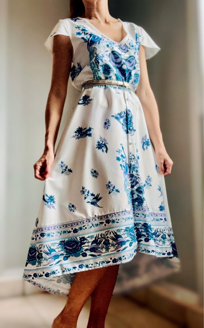 Oriental outlet midi dress