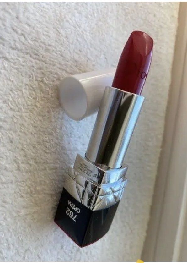 Christian Dior Rouge Lipstick 762 Opera Red Raspberry New Full Size TST With White Cap