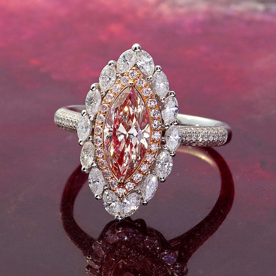 Marquise double new arrivals halo ring
