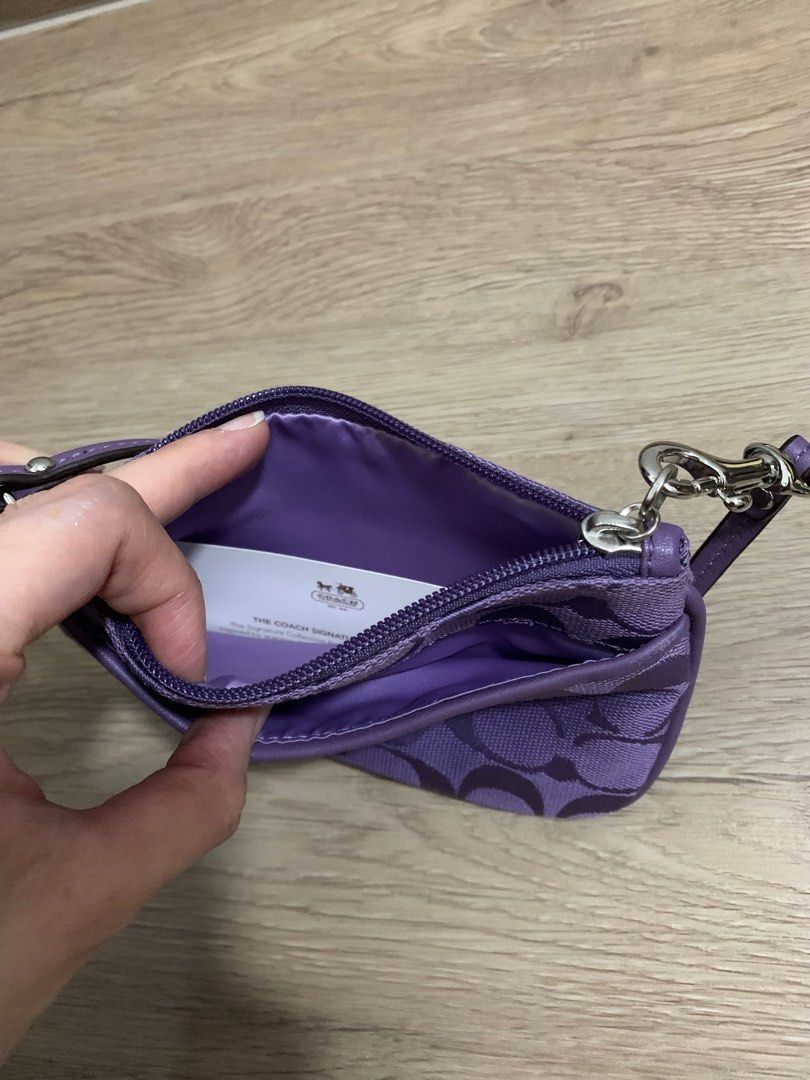 Coach Wristlet Purple Luxury Bags Wallets on Carousell