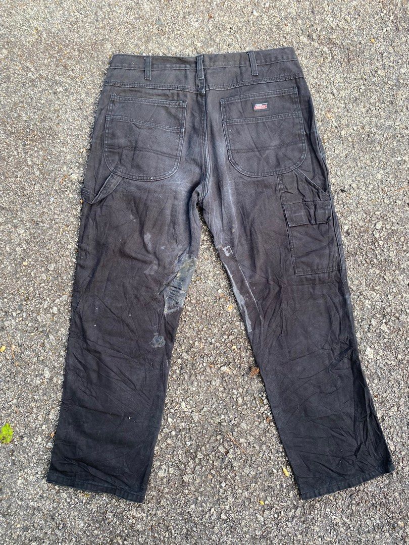 combo dickies workwear carpenter (Category: Jeans) located in Puchong. Submitted by MMthriftstore (Listing ID 1249818076, Image 3). Description: umpang niaga saudara RM80 SAHAJA COMBO WORKWEAR CARPENTER 1)VINTAGE DICKIES DOUBLE KNEE WARNA HITAM - kondisi 7/10, ada kesan gam dibahagian peha - ukuran lihat digambar - material jenis keras/berat (lebih kurang carhart) 2)VINTAGE DICKIES GOLD TAG CARPENTER COKLAT - kondisi 8/10, ada beberapa stain hadi