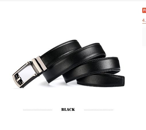 High Quality K letter belts men slide buckle 3.3cm wide black