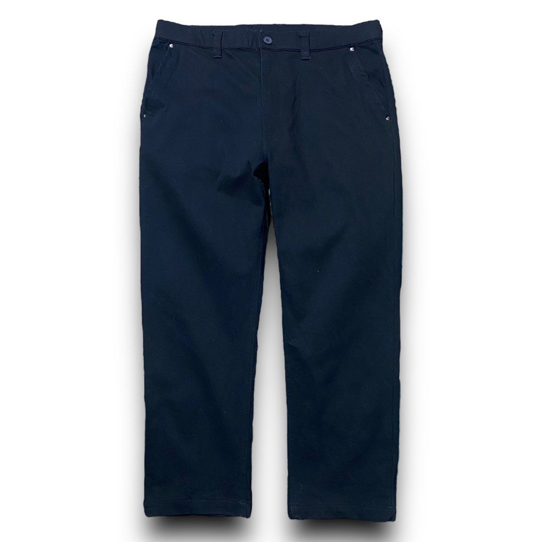 Comme Le Vent Homme Strech Black Pants, Fesyen Pria, Pakaian