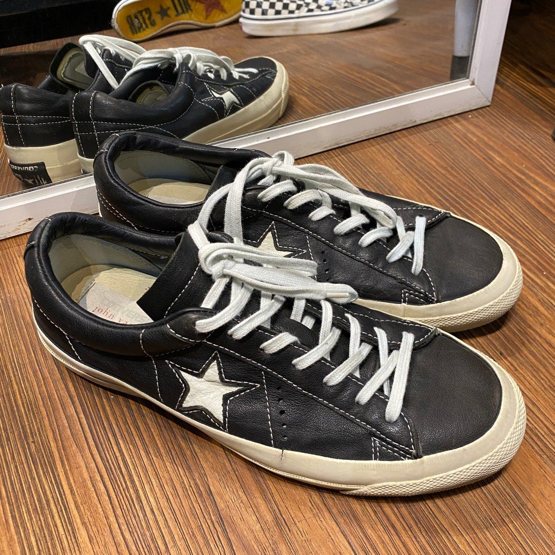 Converse x john varvatos one star black white leather original not converse addict 60s not mussic series not metallica not the doors not rolling stone