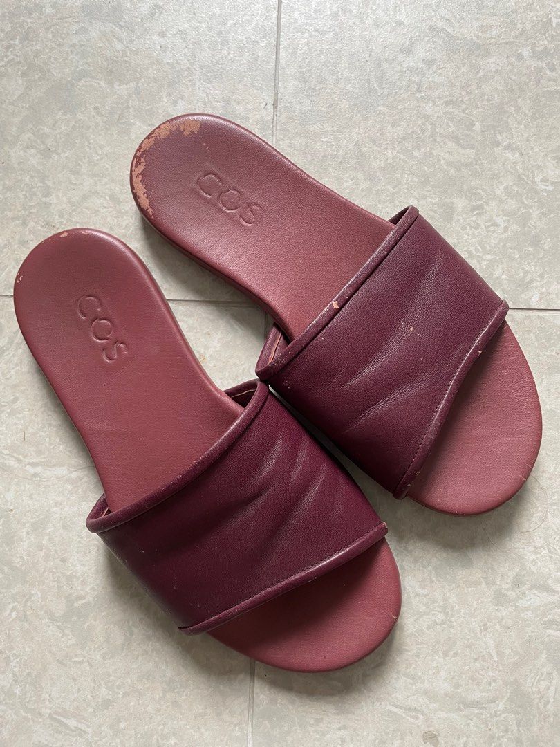 Cos leather sliders store