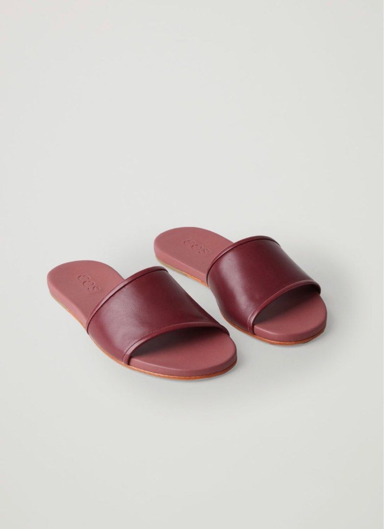 Cos leather sliders shop