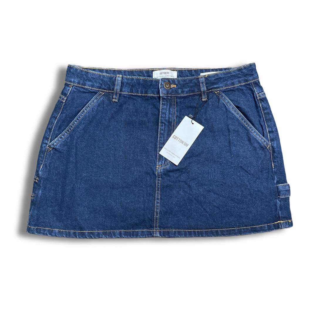 Cotton On Cargo Denim Low Rise Skirt on Carousell