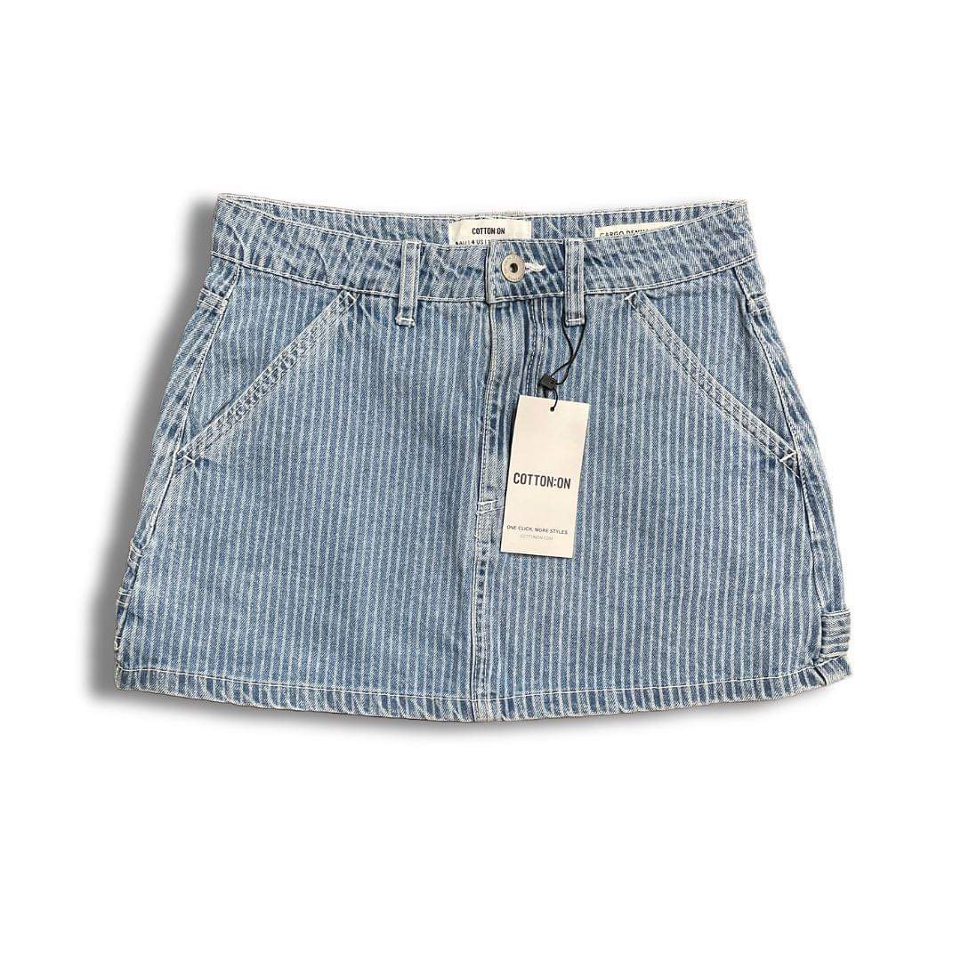 Cotton On Cargo Denim Low Rise Skirt on Carousell