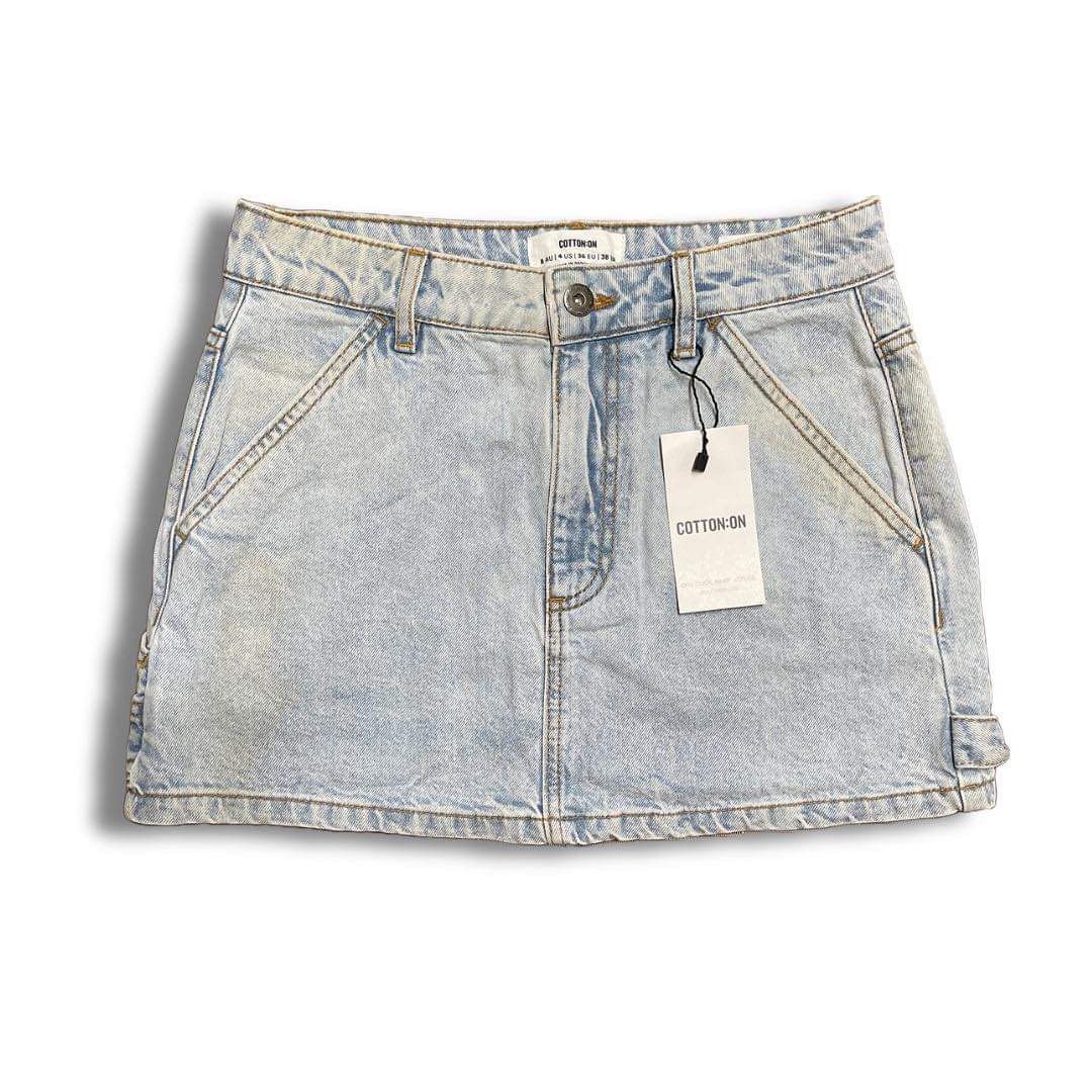 Cotton On Cargo Denim Low Rise Skirt, Women's Fashion, Bottoms, Skirts