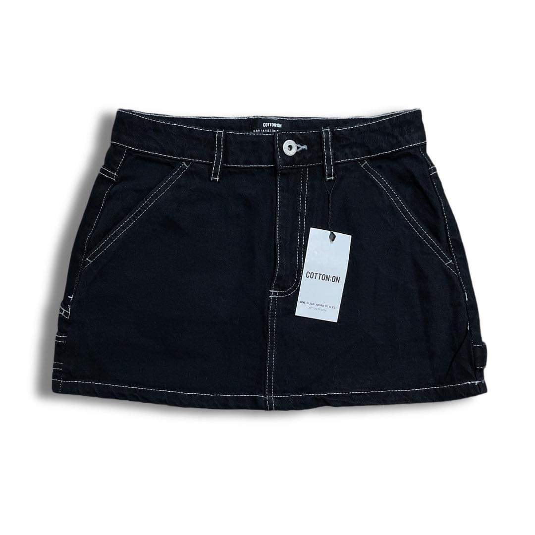 Cotton On Cargo Denim Low Rise Skirt on Carousell